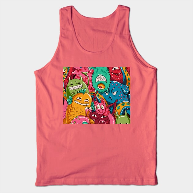 Funny monsters Tank Top by daghlashassan